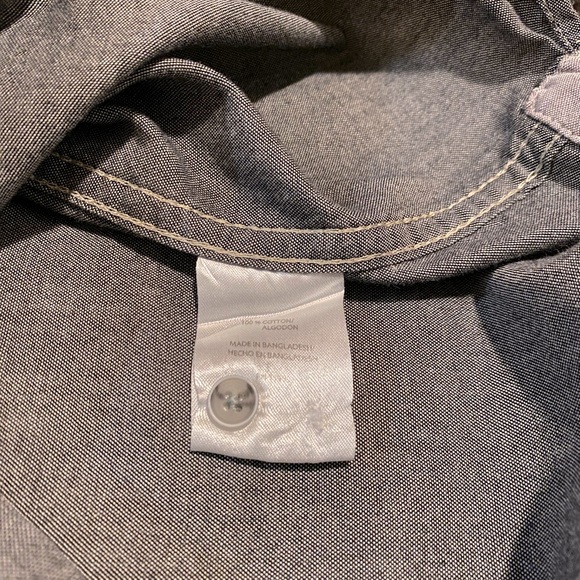 Weatherproof Long Sleeve Chambray Shirt Button-up Medium - Picture 5 of 6